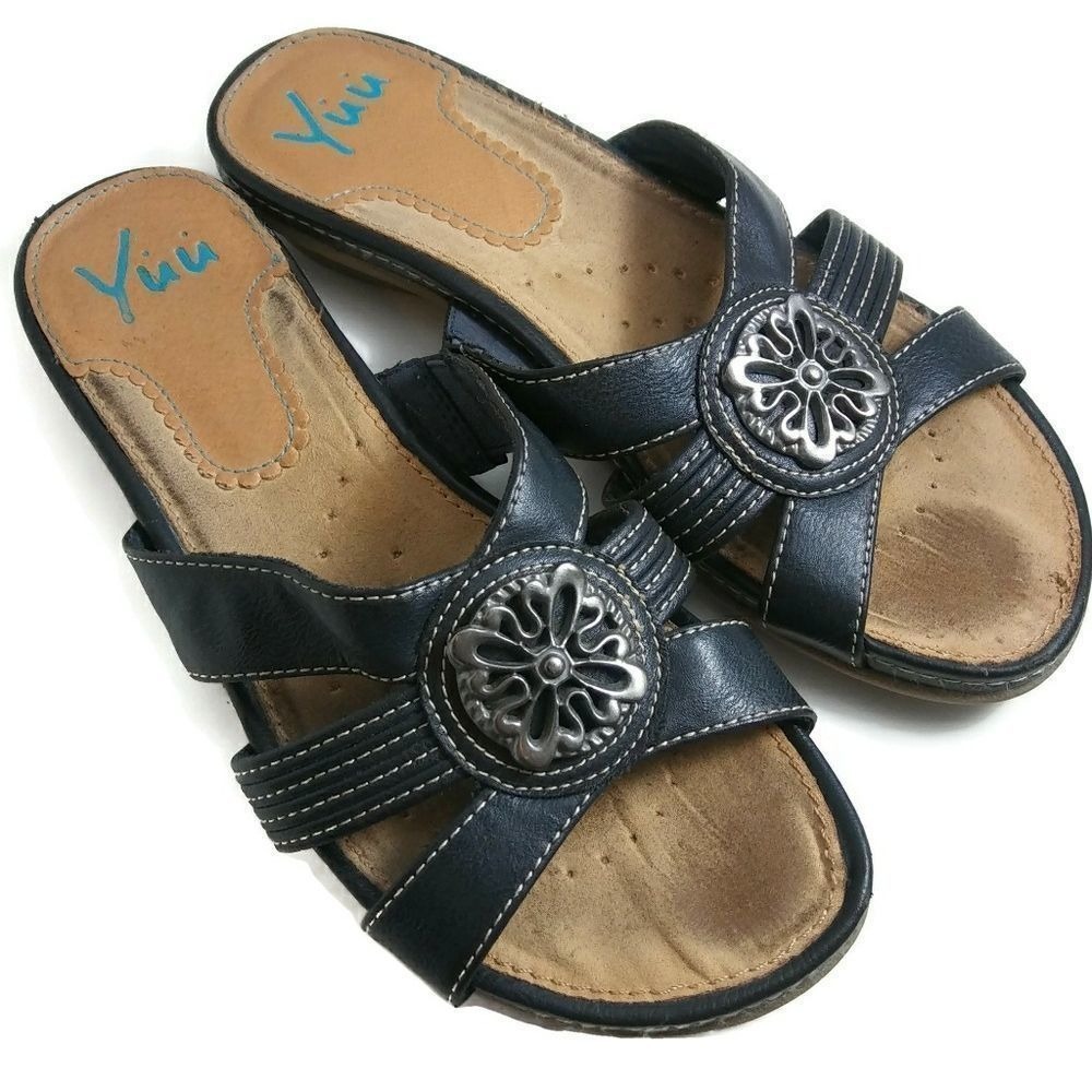 Womens YUU AVRYL 7M Slip On Open Toe Slide Sandal